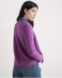 Seasalt - Seasalt Cornwall Purple Makers Jersey Roll Neck Cardigan