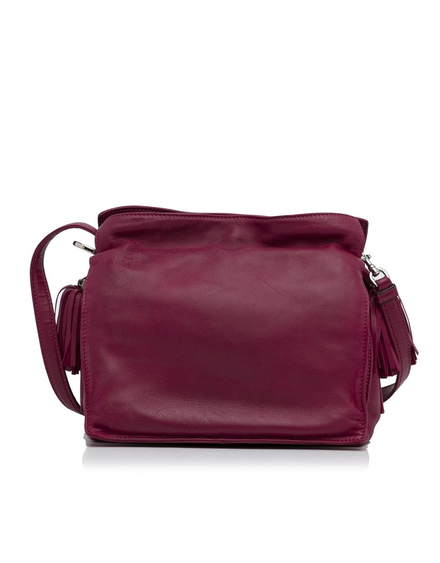 Pre-Loved by Azura Reborn - Pre-Loved loewe Tassel Detail Leather Shoulder Bag with Adjustable Strap