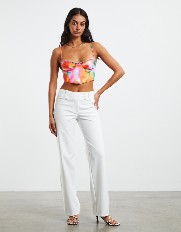 Love Notes - Larissa Strappy Cross Front Sateen Corset