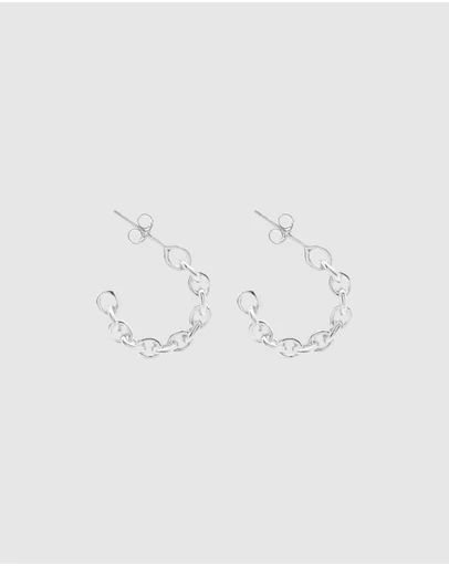 Ichu - Silver Chain Hoops
