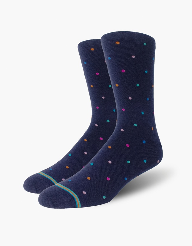 Swanky Socks - Navy Cosmic Polka Dots
