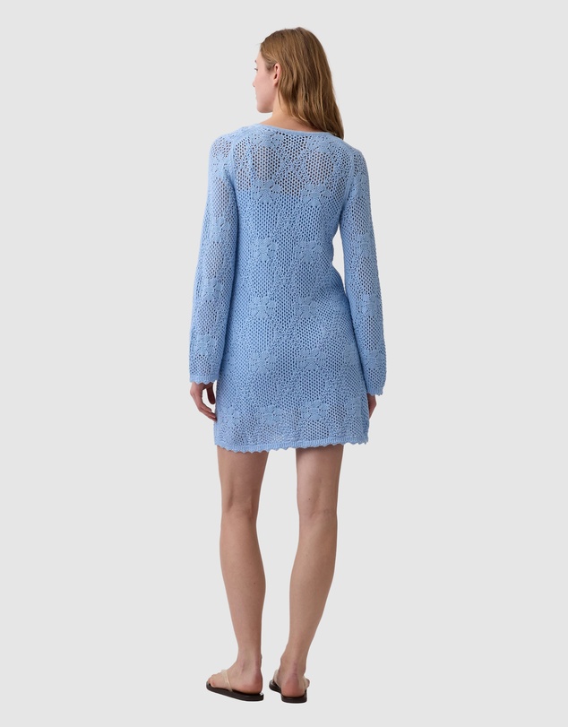 GAP - LS Pointelle V-Neck Mini Dress