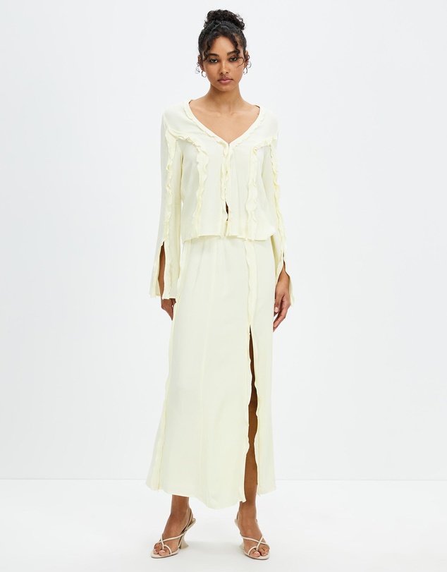Third Form - Stroke Frill Maxi Skirt