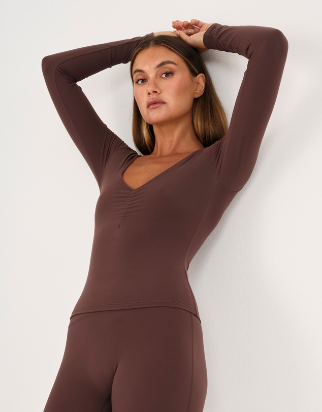 All Fenix - ALLFENIX CloudCore Lite Ruched V-Neck Long Sleeve