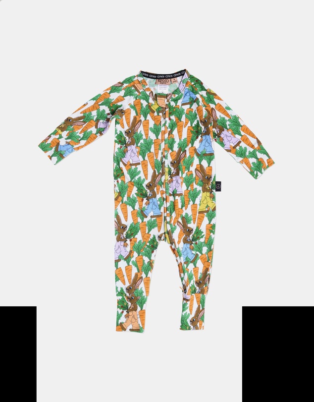 Kip&Co - Carrot Joy Organic Long Sleeve Zip Romper - Babies