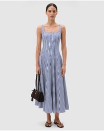Oroton - Stripe Panelled Day Dress