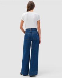 rag & bone - Selah High-Rise Wide Leg Jeans