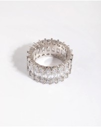 Lovisa - Silver Baguette Cubic Zirconia Ring