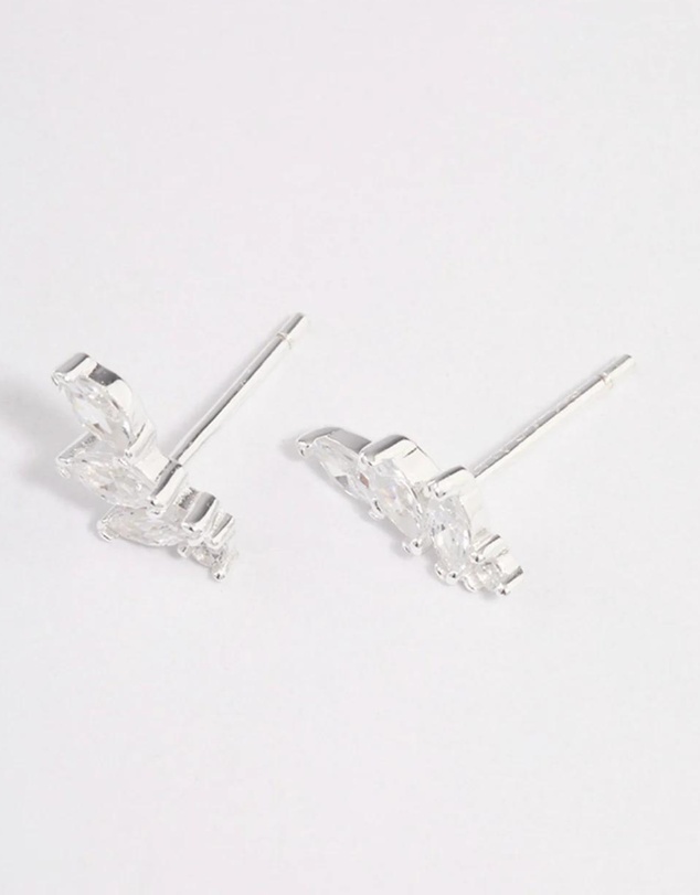 Lovisa - Sterling Silver Cubic Zirconia Climber Earrings