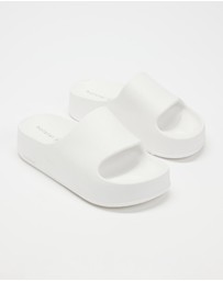 Holster - Levitate Vegan Platform Slide - White - Women's