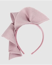 Max Alexander - Large Wavy Dusty Pink Racing Fascinator