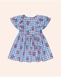 Huxbaby - Cherry Gingham Frill Dress - Babies-Kids