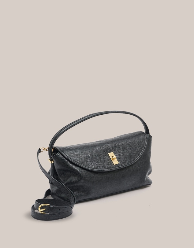 VESTIRSI - Sloane Large Black Leather Top Handle Crossbody