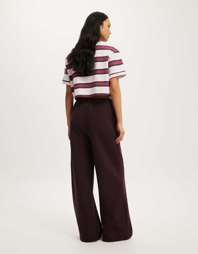 Cotton On Body Active - Plush Tie Waist Wide Leg Sweatpant