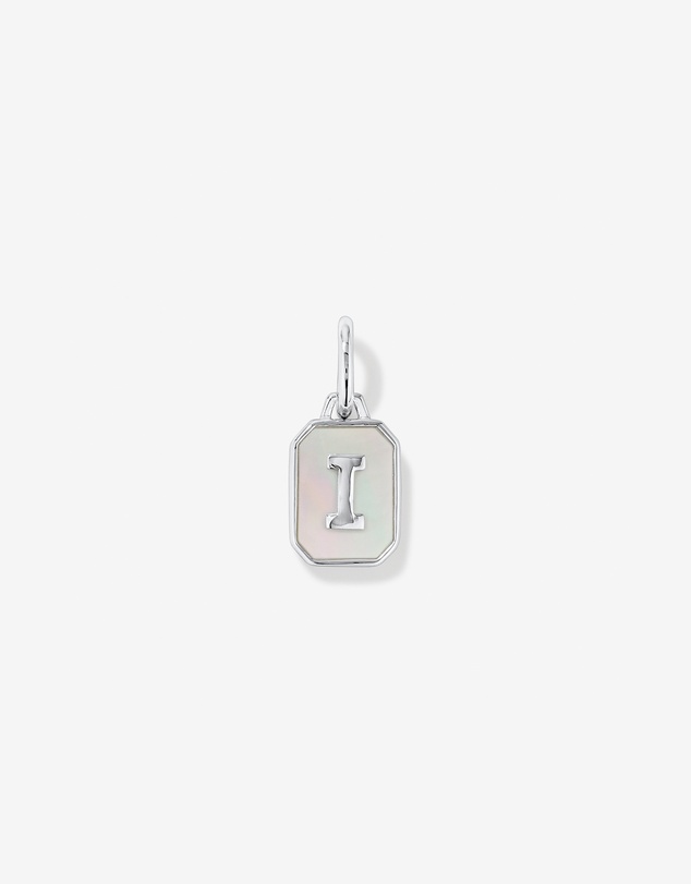 Michael Hill - Letter I Mother of Pearl Initial Pendant in Sterling Silver