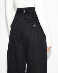 Dazie - Berlin Cinch Waistband Baggy Jeans