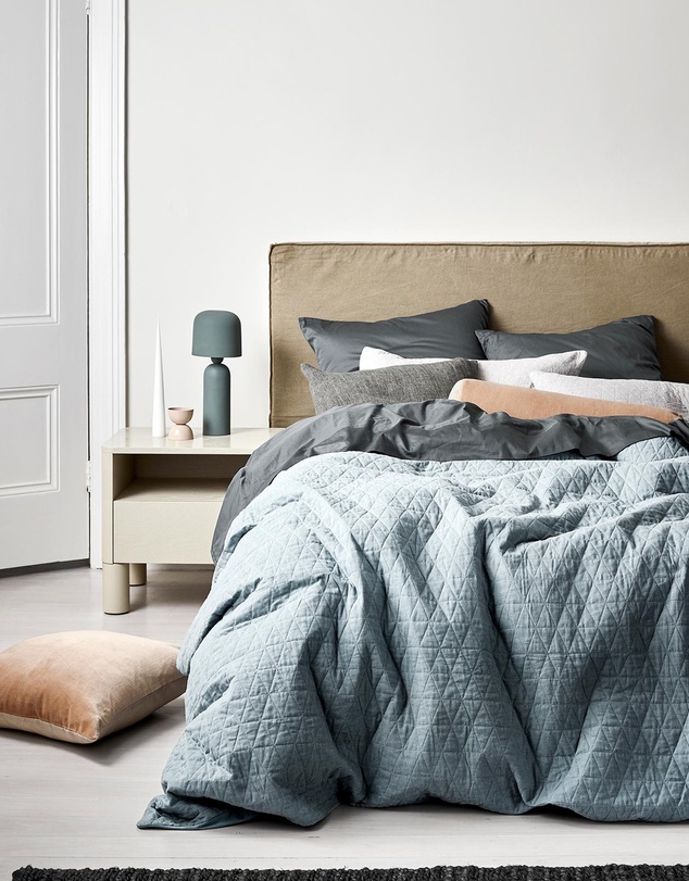 Aura Home - Chambray Quilted European Pillowcase