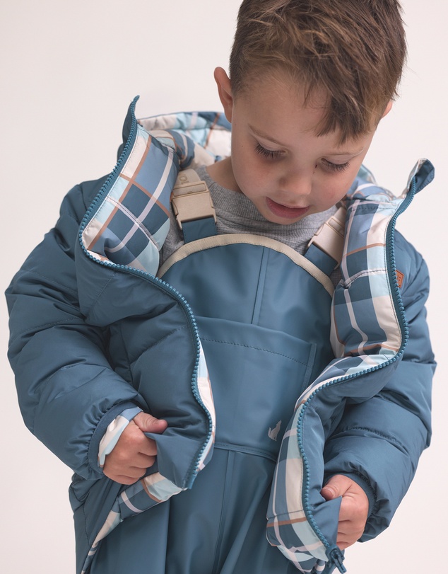 Crywolf - REVERSIBLE ECO-PUFFER Blue Plaid