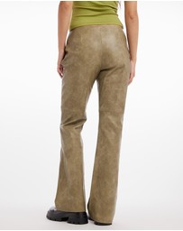 Dazie - Cally PU Low Waisted Leather Pants