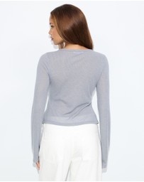 Dazie - Vienna Sheer Long Sleeve Top