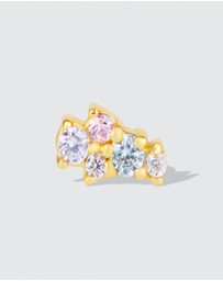 Wanderlust + Co - Aurora Rainbow & Gold Flat Back Earring