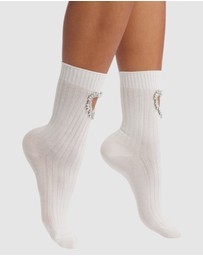 High Heel Jungle - Gem Crystal Heart Sock