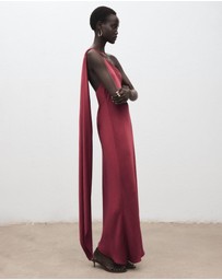 M.N.G - Asymmetrical Satin Dress