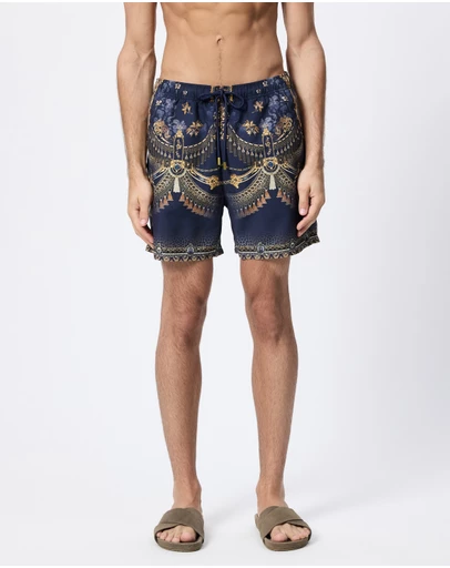 Camilla - Mid Length Boardshorts With Elastic Waist