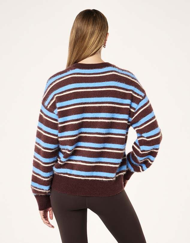 P.E Nation - Sable Stripe Knit Bomber Jacket