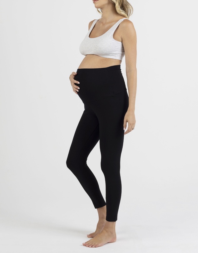 Angel Maternity - Tessa Deluxe Bamboo Maternity Leggings - Black