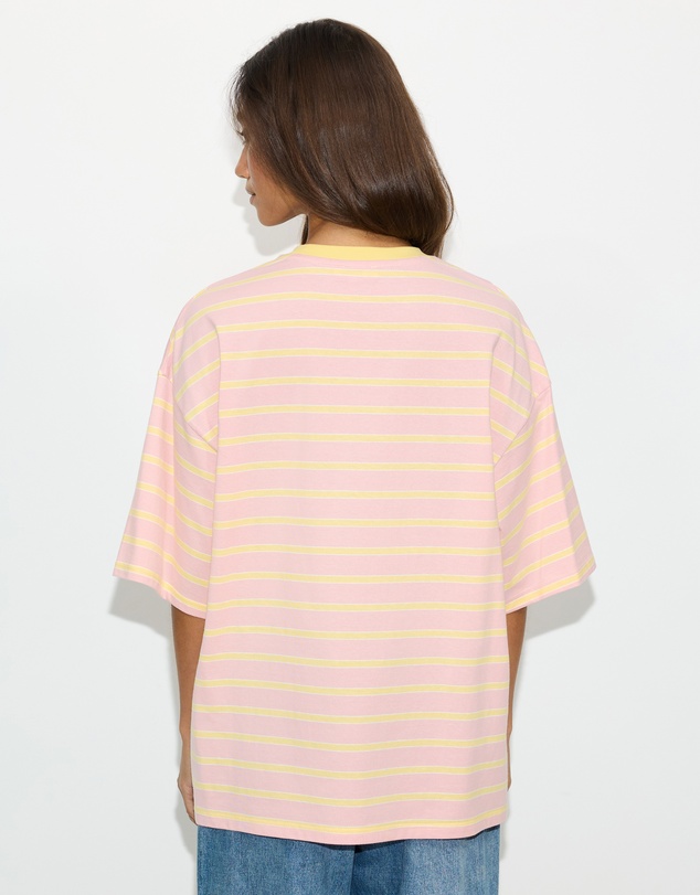Dazie - Nostalgia Stripe Oversized Boyfriend Tee