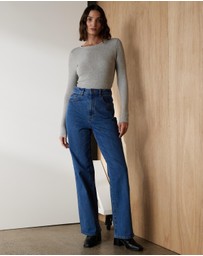 Atmos&Here - Organic Cotton Ribbed Long Sleeve Top
