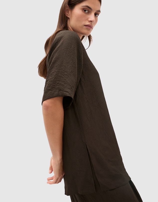 Seed Heritage - Textured Satin Oversized Tee