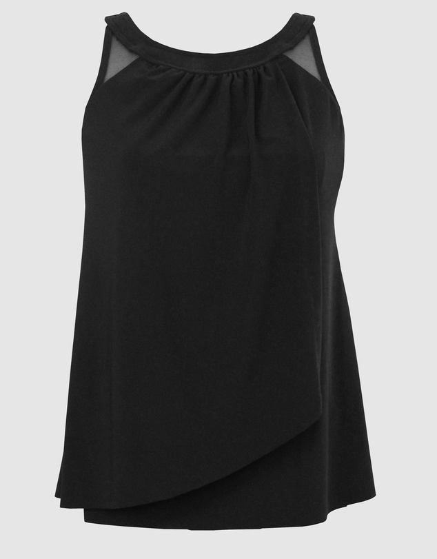 Miraclesuit Swimwear  - Illusionists Ursula High Neck Underwired Plus Size Tankini Top
