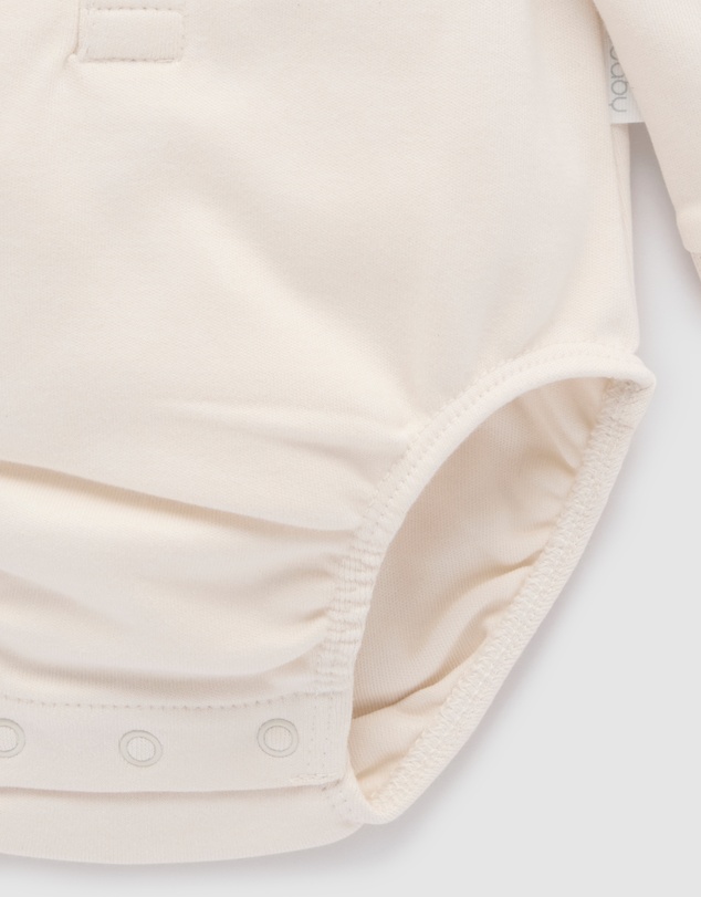 Purebaby - Thick Bodysuit with Collar - Kids-Babies