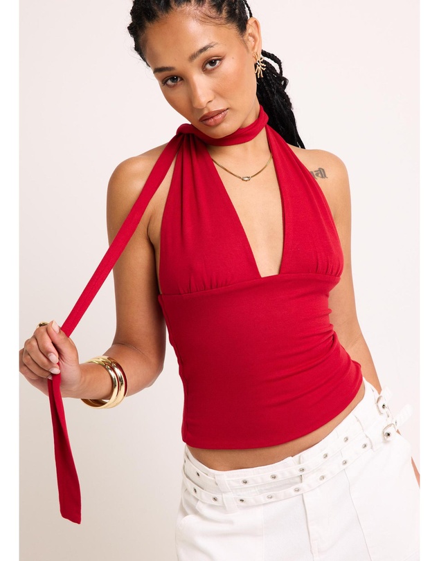 Alice In The Eve - Eloise Halter Scarf Top