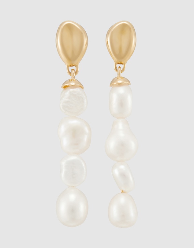 Skagen - Agnethe Pearl Gold Tone Earring