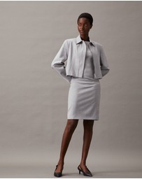 Calvin Klein - Slim Wool Blend Shift Dress