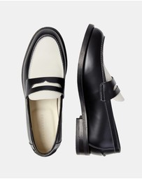 Duke + Dexter - Wilde Black + White Penny Loafer - Men's