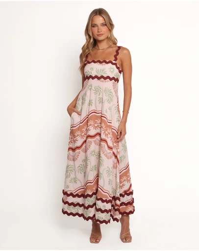 Petal & Pup - Briella Maxi Dress - Palm Tree Print