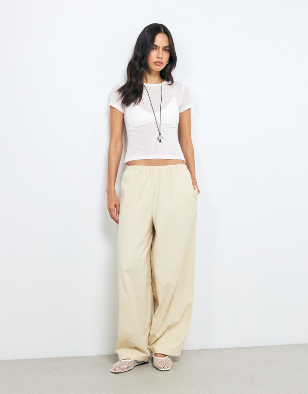 AERE - Nora Organic Cotton Barrel Leg Pants