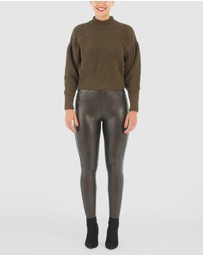 Spanx - Leather-Like Skinny Pants, Regular