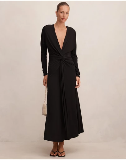 Forever New - Solana Draped Front Tie Maxi Dress