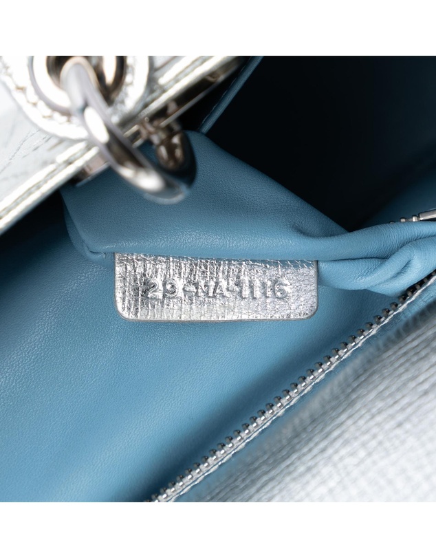Pre-Loved by Azura Reborn - Pre-Loved Small Metallic Grained Calfskin Cannage My ABCDior Lady Dior