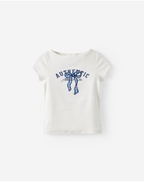 Cotton On Kids - Fitted Short Sleeve Essential Boat Neck Tee