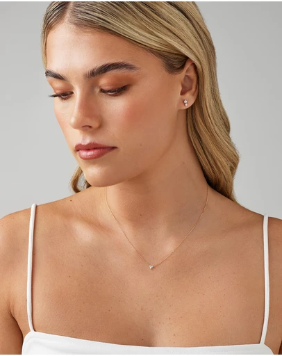 Michael Hill - Necklace With 0.08 Carat TW Diamonds in 10kt Yellow Gold