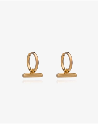 Rachel Jackson - Mini T-Bar Huggie Hoop Earrings