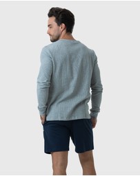 Coast Clothing - Mens Grey Marle Waffle Top