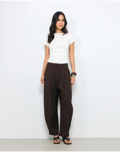 AERE - Tailored Barrel Leg Trousers