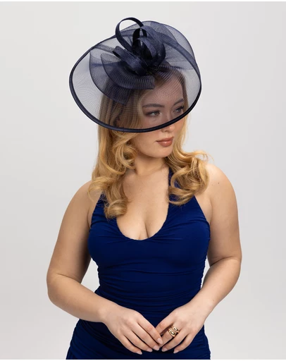 Morgan & Taylor - Tessa Fascinator in Navy Blue